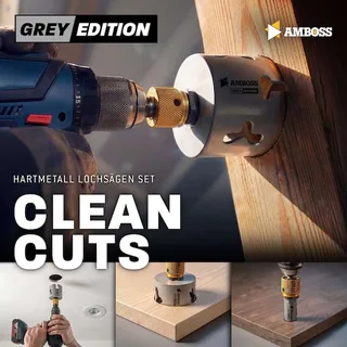 HM Grey Edition Rapid Change Lochsägen Set 20-83mm + Schnellwechselaufnahme + Verlängerung de Amboss – image du produit 2 sur 5