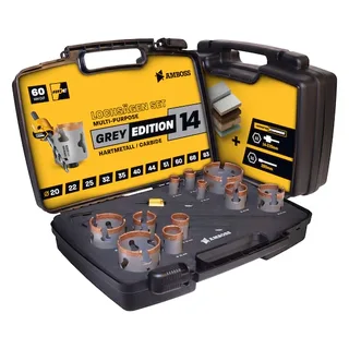 HM Grey Edition Rapid Change Lochsägen Set 20-83mm + Schnellwechselaufnahme + Verlängerung de Amboss – image du produit 1 sur 5