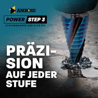 HSS-E Co 5% Stufenbohrer Set 3-teilig 4-12. 4-20. 4-32mm TiAlSiN nano blue coating 3schneider von Amboss – Produktbild 2 von 5