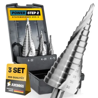 HSS-G Stufenbohrer Set 3-teilig 4-12. 4-20. 4-32mm 2schneider by Amboss – product image 1 of 5