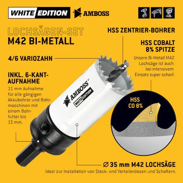 M42 Bimetall Lochsäge 35mm + Aufnahme by Amboss – product image 3 of 3