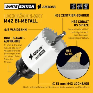M42 Bimetall Lochsäge 51mm + Aufnahme von Amboss – Produktbild 3 von 3