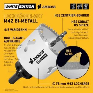 M42 Bimetall Lochsäge 76mm + Aufnahme by Amboss – product image 3 of 3