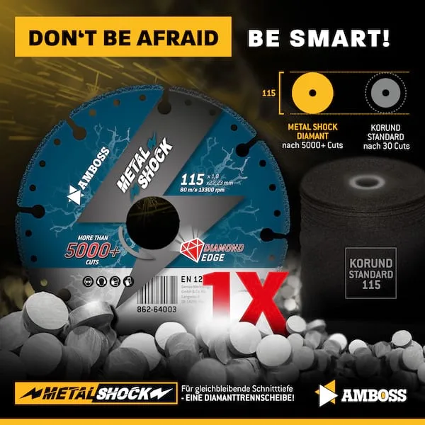 Metal Shock 5000+ - Diamant Trennscheibe 115 x 1,8 x 22,23 mm de Amboss – image du produit 3 sur 5