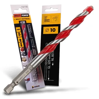 Multi Force Hartmetall Bohrer - Ø10 mm - GL: 120mm - NL: 80mm van Amboss – productafbeelding 1 van 2