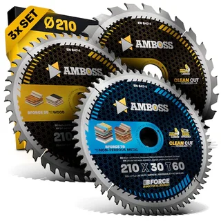Ø210 Hand- Kreissägeblatt Set passend für Makita 5008 MG, Festool TS75EBQ by Amboss – product image 1 of 5