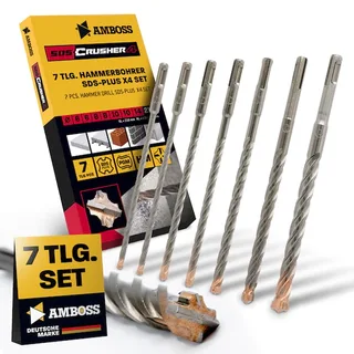 SDS+ Hammerbohrer Set 7tlg. 4X Schneiden PGM Ø 6-14mm x 210mm de Amboss – image du produit 1 sur 5