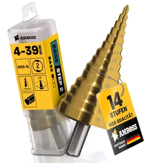 Stufenbohrer Base Step 2 HSS-G D:4-6-8-10-12-14-18-20-24-25-30-33-36-39mm von Amboss – Produktbild 1 von 5