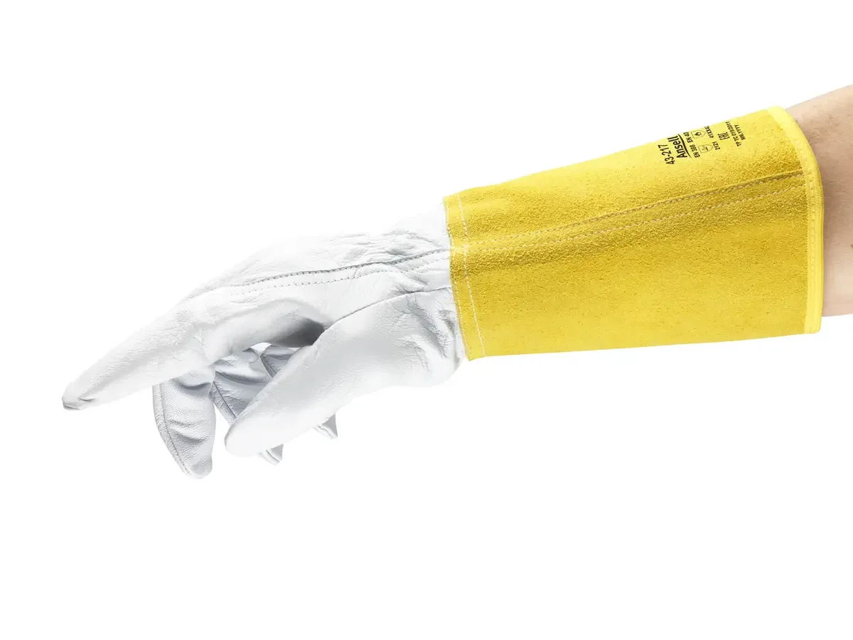 ActivArmr® 43217100 Werkhandschoen Geitenleer Maat (handschoen): 10 EN 388, EN 374-2, EN 374-3, EN 455 1 paar van Ansell, Wit – productafbeelding