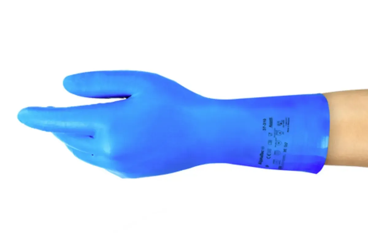 Ansell 37310080 AlphaTec® Chemicaliënhandschoen Maat (handschoen): 8 EN 388:2016, EN 374-5, EN 21420:2020, EN 374-1:2016/ Typ B ISO 21420:2020, ISO 374-1:2016 de Ansell, Bleu – image du produit