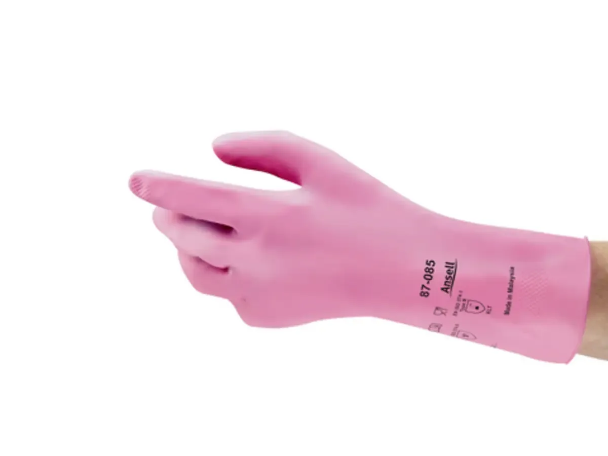 Ansell 87085085 AlphaTec® Chemicaliënhandschoen Katoen velours Maat (handschoen): 9 EN 388:2016, EN 420-2003, EN 374-5, EN 388-2003, EN 21420:2020, EN 374-1 de Ansell, Rose – image du produit