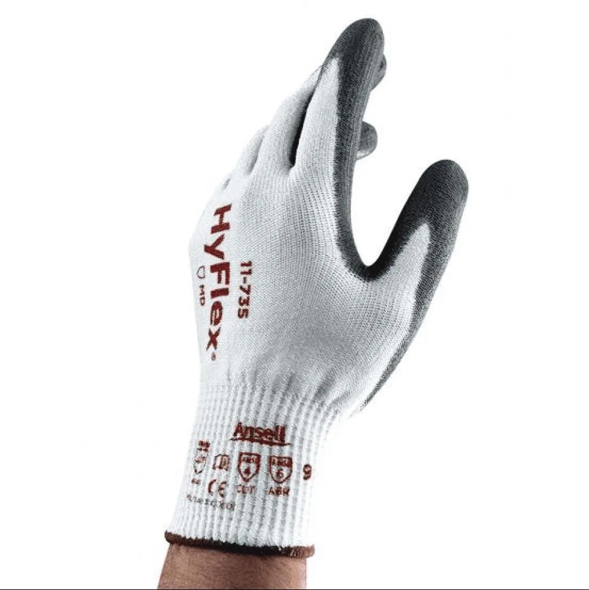 handschoen HyFlex 11-735 van Ansell, Wit, XL – productafbeelding