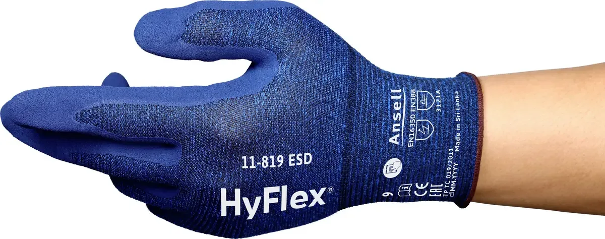 HyFlex 11819100 Werkhandschoen Maat (handschoen): 10 EN 21420:2020 1 paar van Ansell, Blauw – productafbeelding