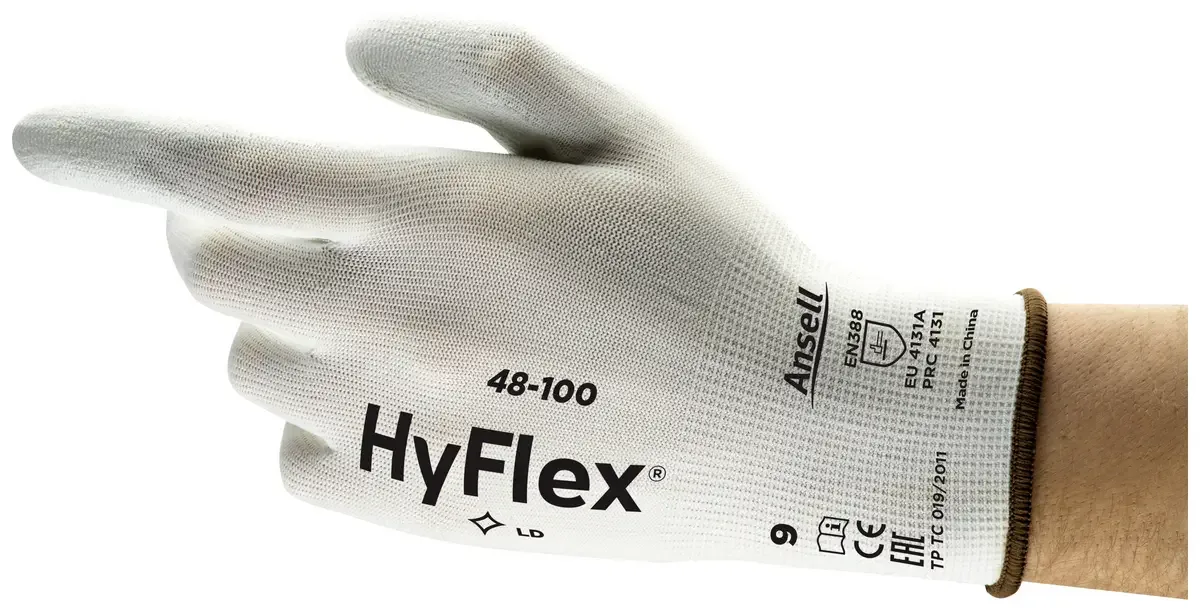 HyFlex® 48100110 Werkhandschoen Nylon Maat (handschoen): 11 EN 388:2016, EN 420-2003, EN 21420:2020, EN 388-2003 ISO 21420:2020 1 paar fra Ansell, Hvid – produktbillede