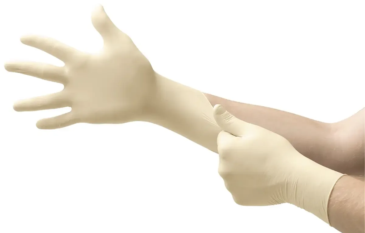 MICROFLEX® 63864090 Wegwerphandschoen 100 stuk(s) Natuurlatex Maat (handschoen): 9 EN 421:2010, EN 420-2003, EN 374-5, EN 21420:2020, EN 374-1, EN 374-3 fra Ansell, Natur – produktbillede