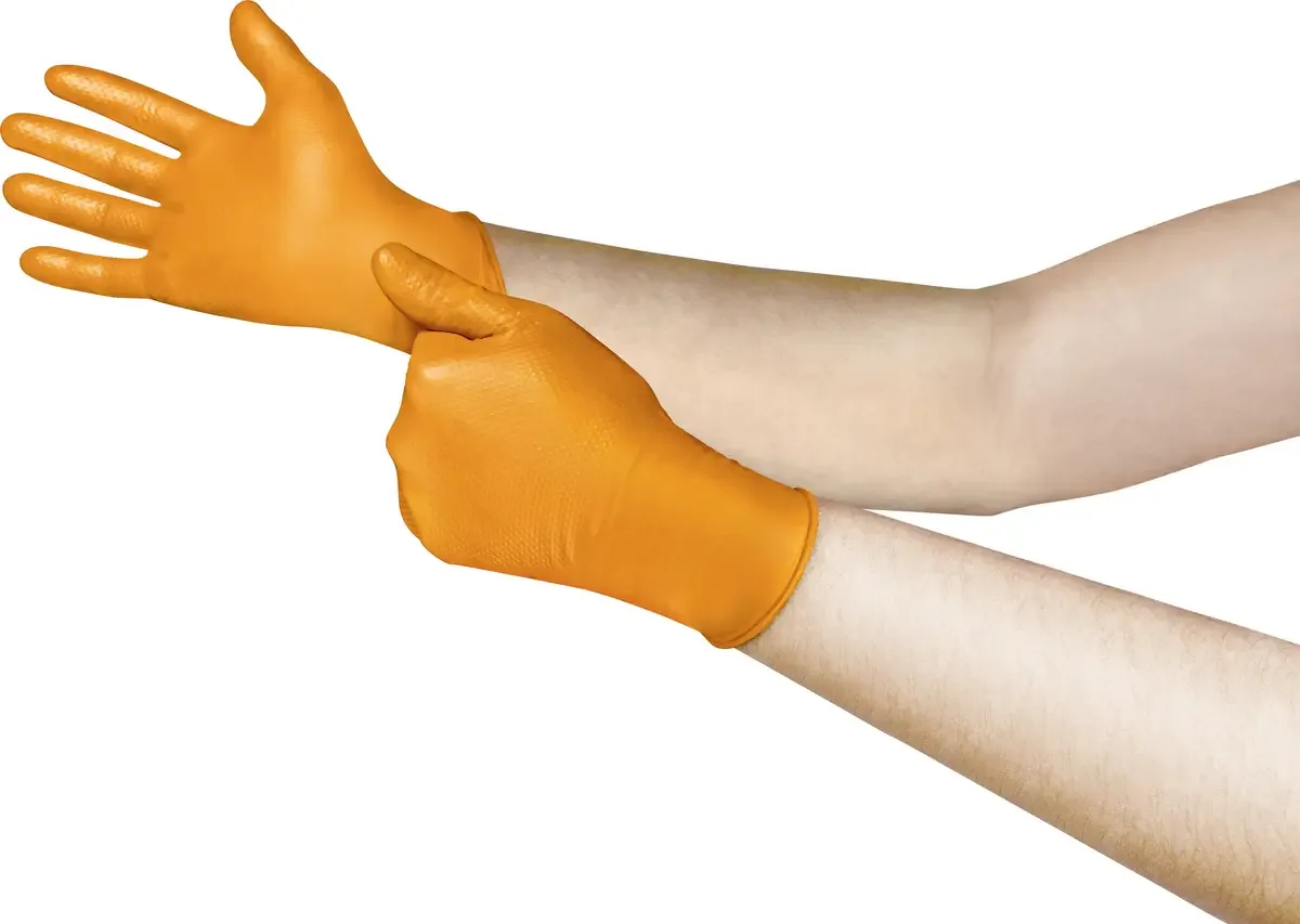 MICROFLEX 93256090 Wegwerphandschoen 100 stuk(s) Nitril Maat (handschoen): L, 8.5, 9 EN 21420:2020 by Ansell, Orange – product image