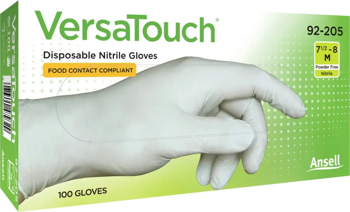 VersaTouch 92205090 Wegwerphandschoen 100 stuk(s) Nitril Maat (handschoen): L, 8.5, 9 EN 21420:2020 de Ansell, Blanc – image du produit
