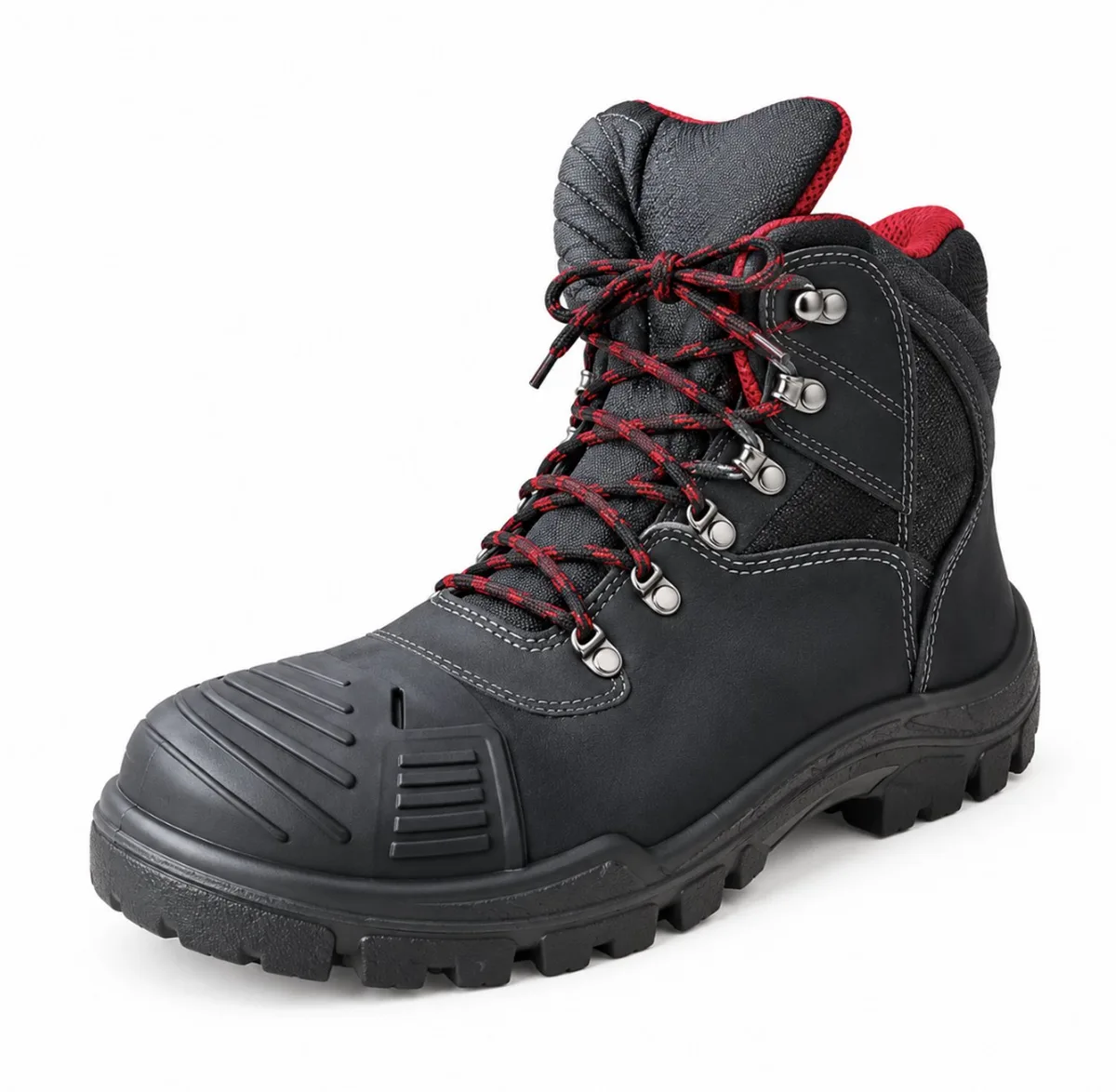 MTS Vinson OV Flex Pro S3 Veiligheidsschoenen – Zwart/Rood – PU2D Zool – Metaalvrij de Atlas, Rouge, 44 – image du produit