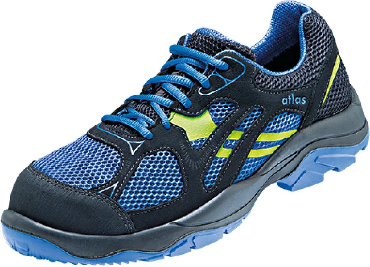 Schoen Flash 4005 XP LG S1P ESD - Zwart/Blauw fra Atlas, Sort, Blå, 44 – produktbillede
