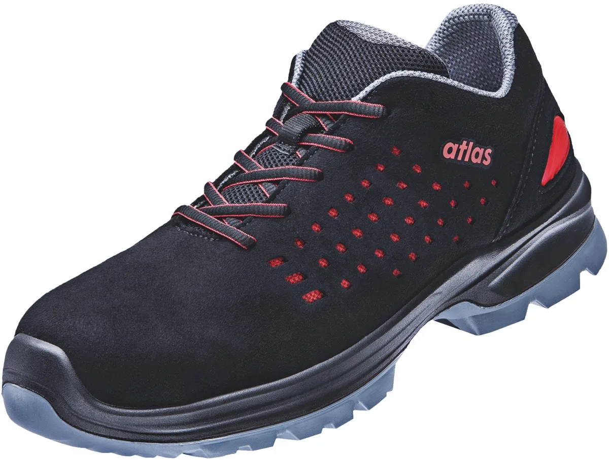 Schoen SL 30 LG S1 ESD - Zwart/Rood von Atlas, Schwarz, Rot, 43 – Produktbild