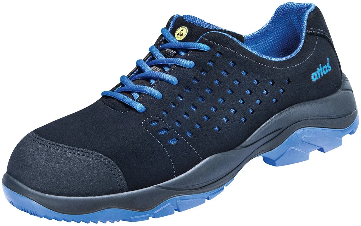 Veiligheidsschoen SL40 BLUE, Breedte W S1 ESD SRC Laag Zwart fra Atlas, Sort, Blå, 40 – produktbillede