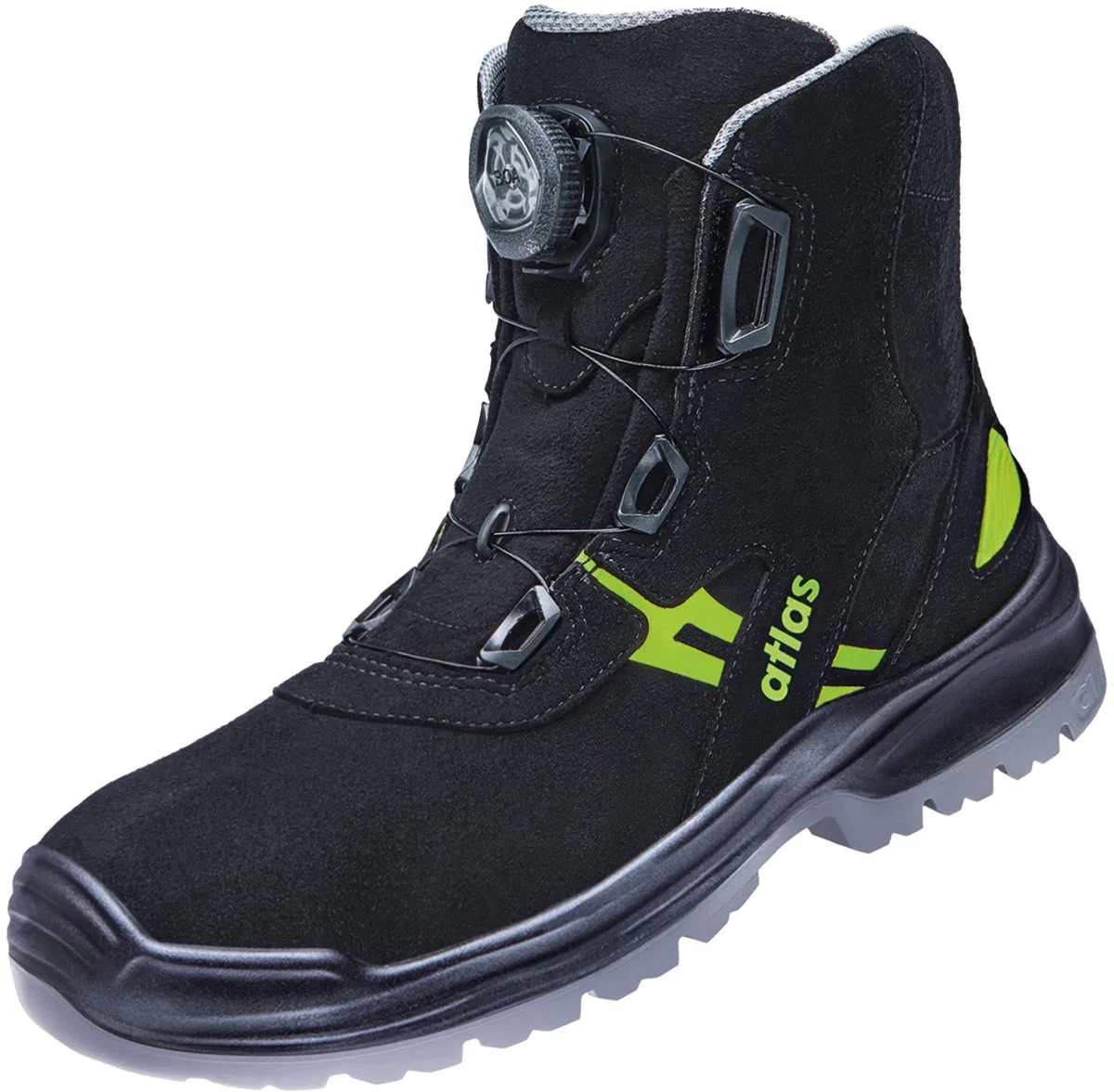 Werkschoenen FLASH 8255 XP BOA, S3 ESD, Waterdichte Aluminium Neus fra Atlas, Sort, Gul – produktbillede