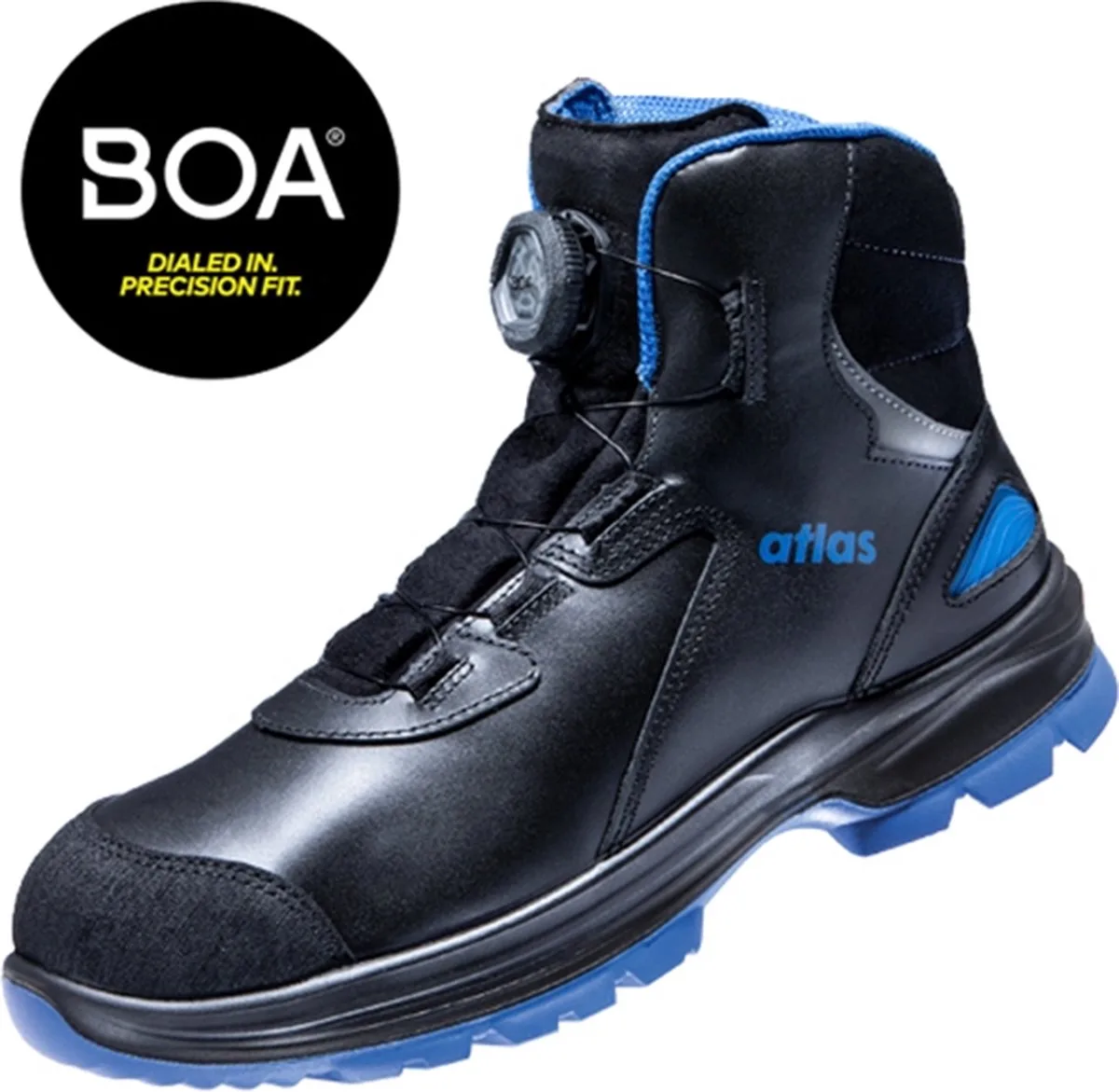 WERKSCHOENEN SL 9845 XP BOA S3 HOOG från Atlas, Svart, Blå, 40 – produktbild