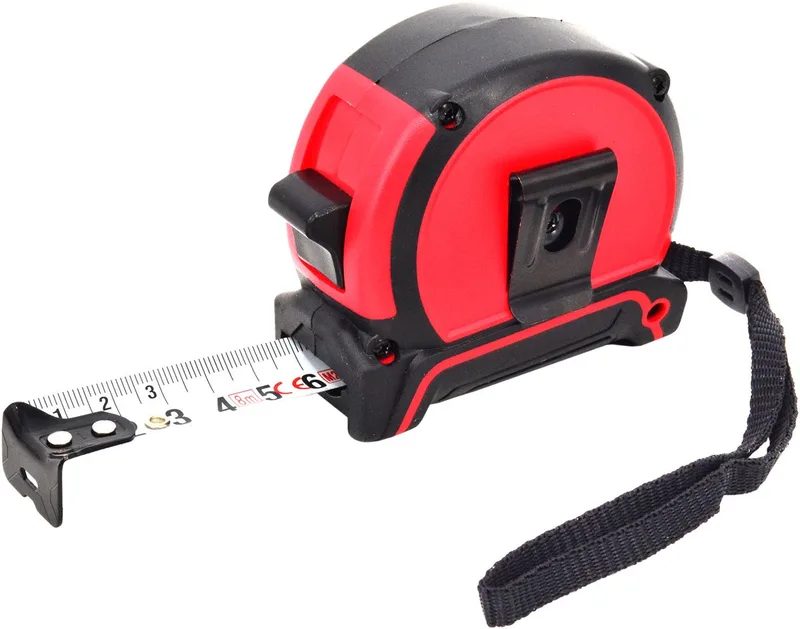 AW27160BL - Rolmaat - 8m - Nylon Coating - Ergonomische Behuizing by AWTOOLS, Black – product image
