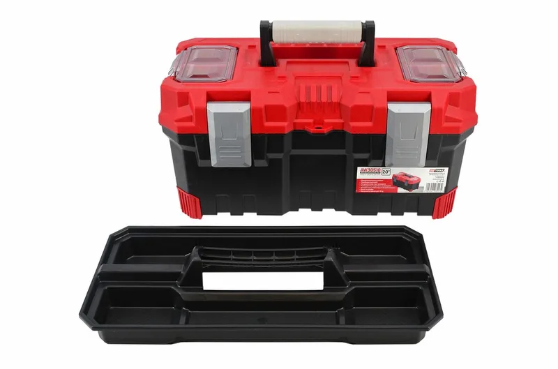 AW30511 Serie - Professionele Gereedschapskist - 22" - Duurzaam - Lichtgewicht van AWTOOLS, Transparant, Zwart – productafbeelding