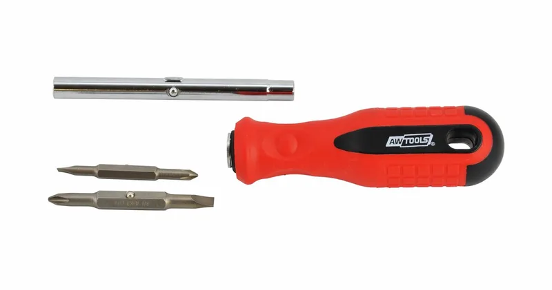 AW36800 - Schroevendraaier 6-in-1 - Dubbelzijdig - Ergonomische Handgreep by AWTOOLS, Silver – product image