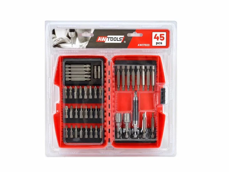 AW37920 - Schroefbitset - 45 Stuks - S2 Staal - Magnetische Houder by AWTOOLS – product image