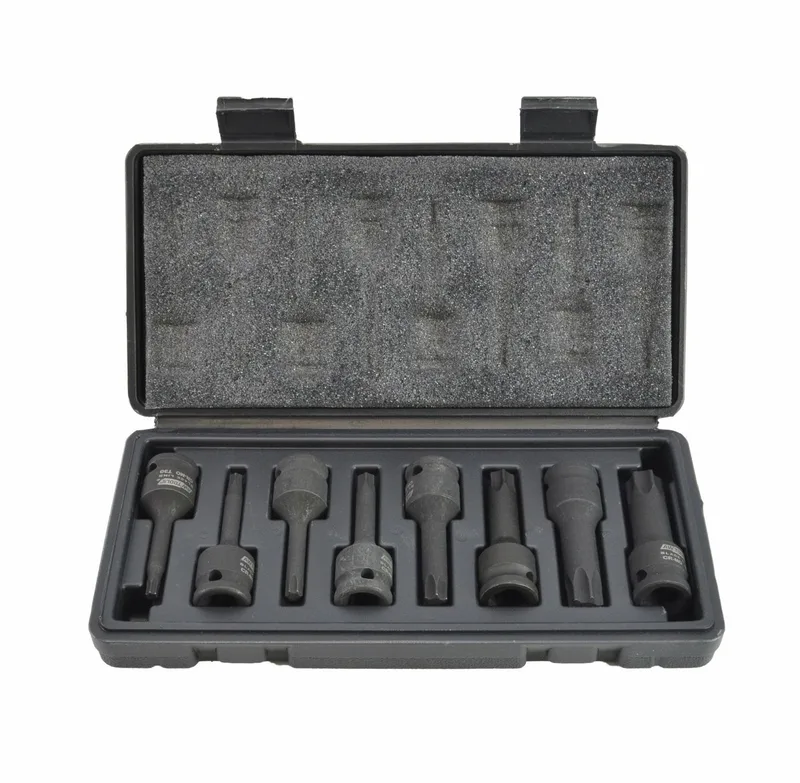 AW38782BL - Impact Dopsleutelset - Spline - 8-delig - Chroom-Molybdeen by AWTOOLS, Black – product image
