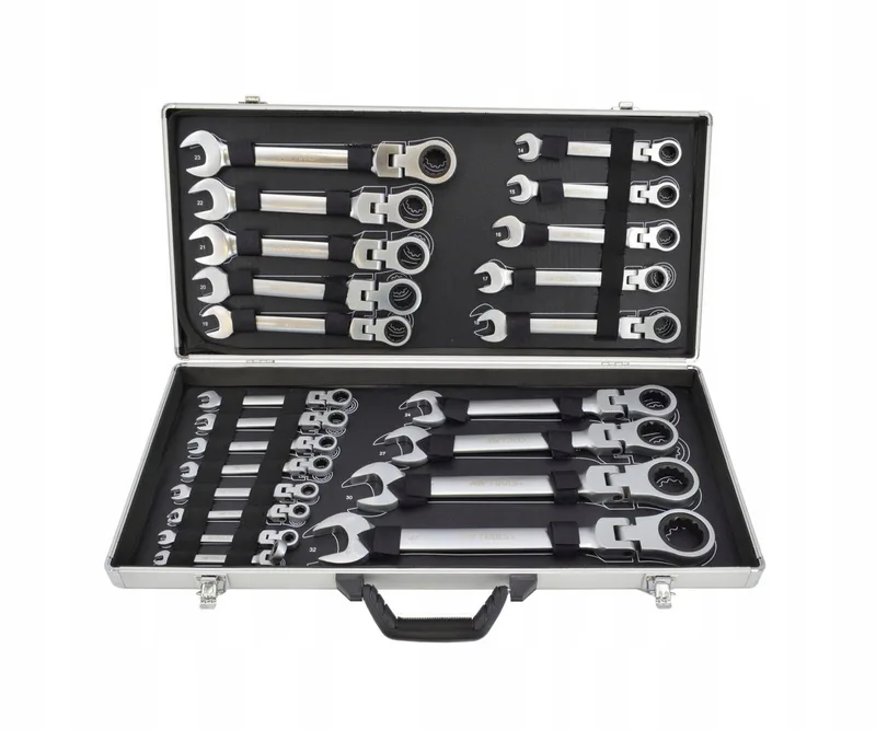 AW39938 - Dopsleutelset - 6-32mm - Ratel Mechanisme - CrV Staal by AWTOOLS, Silver – product image