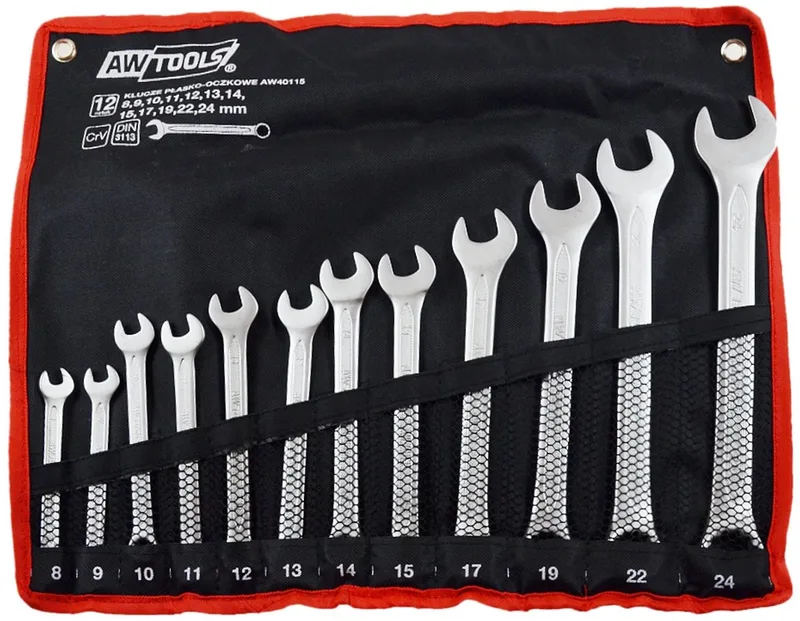 AW40115 - Ringsteeksleutel Set - 12 Stuks - 8-24 mm van AWTOOLS – productafbeelding