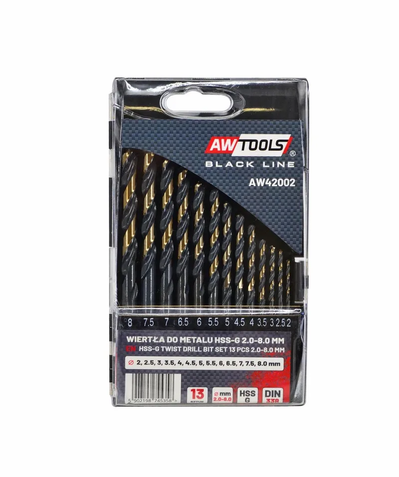 AW42002 - Boormachine Accessoire - HSS M2 Metaalboren Set - 13 stuks von AWTOOLS – Produktbild