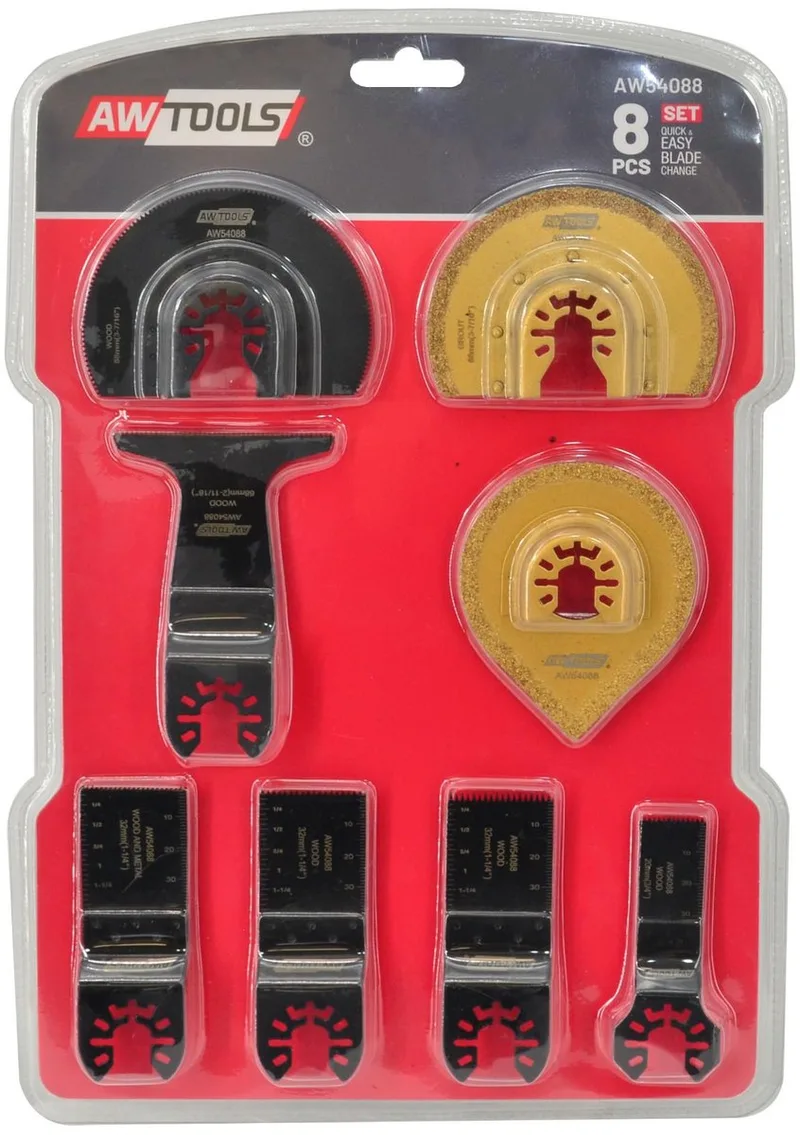 AW54088 - Multitool Zaagbladzets - 8 Stuks - HCS en Bimetalen by AWTOOLS – product image