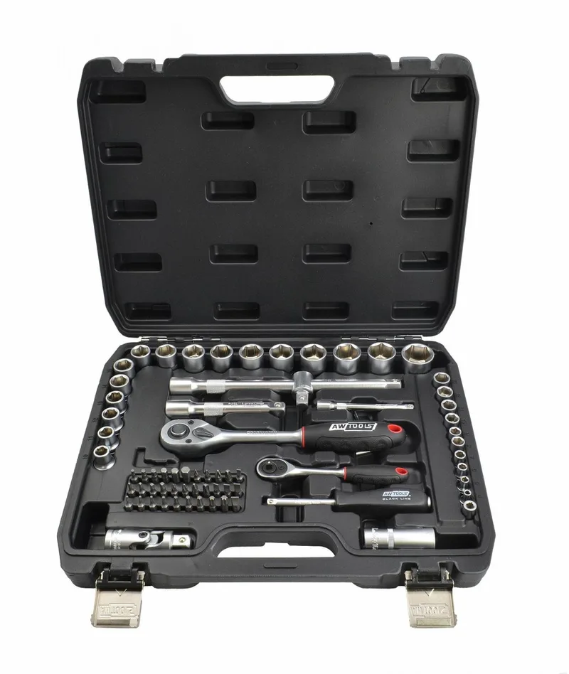 AWTOOLS 72-delige doppenset 1/2" & 1/4" Black Line de AWTOOLS, Noir – image du produit
