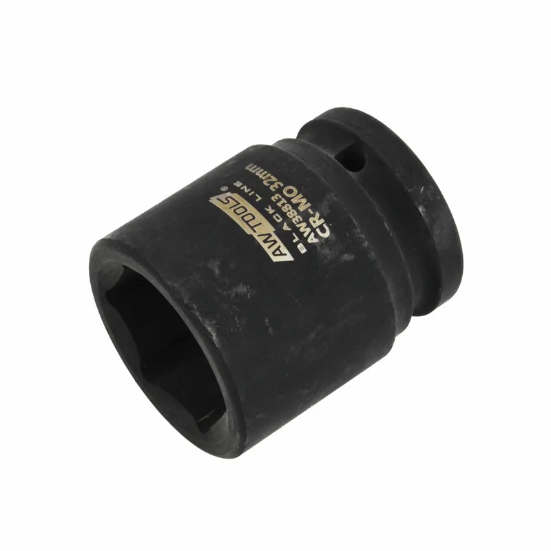 Black Line - 6-kantige Slagmoerdop - Kort - 32mm - CrMo Staal by AWTOOLS – product image