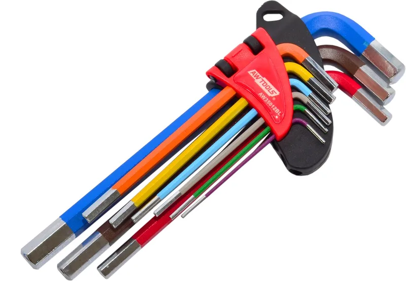 BLACK LINE - Inbussleutel Set - S2 Staal - Hex - 9st. von AWTOOLS, Schwarz – Produktbild