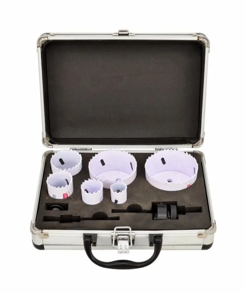 Black Line Serie - Bimetalen Gatenzaag Set - 22-73mm - 8 Stuks - Inclusief Koffer von AWTOOLS – Produktbild
