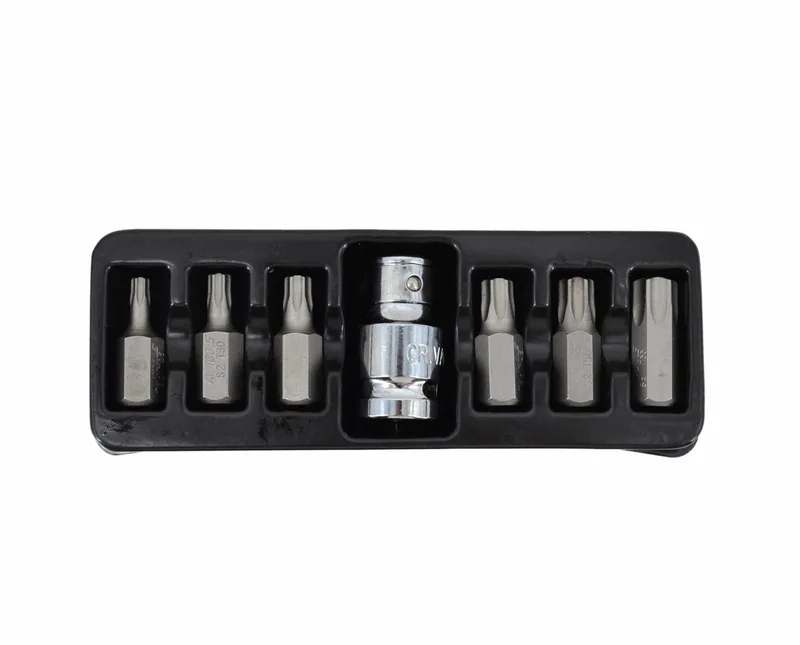 Black Line Serie - Torx Bitset - 7 stuks - Inclusief Adapter by AWTOOLS – product image