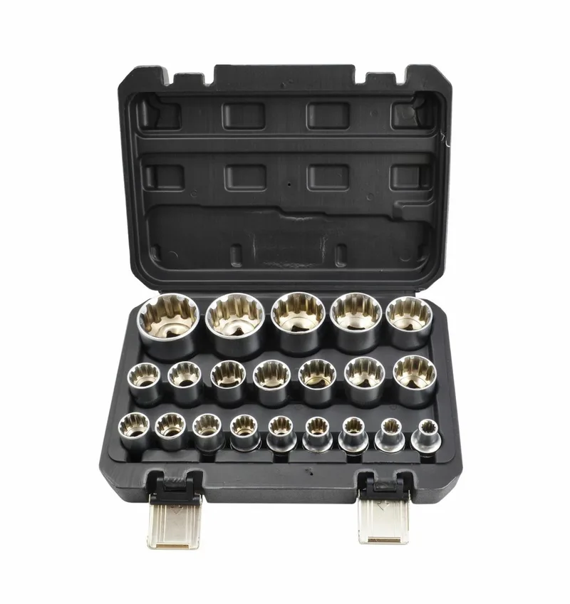 Black Line - Spline Dopsleutelset - 1/2 Inch - 21-delig by AWTOOLS, Black – product image