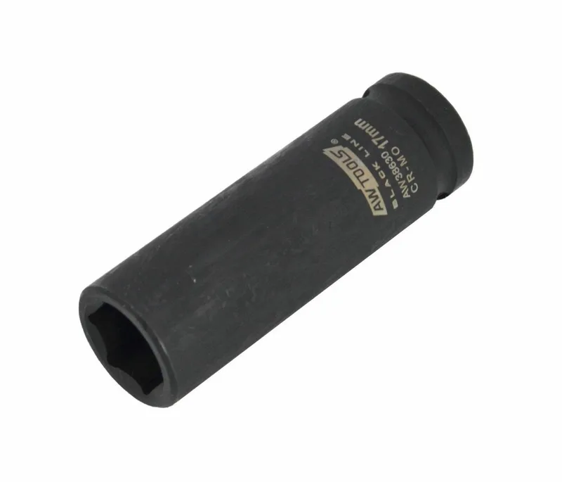 Black Line - Udarvaste Dopsleutel - 21 mm - Lang - Zeskant von AWTOOLS, Schwarz – Produktbild