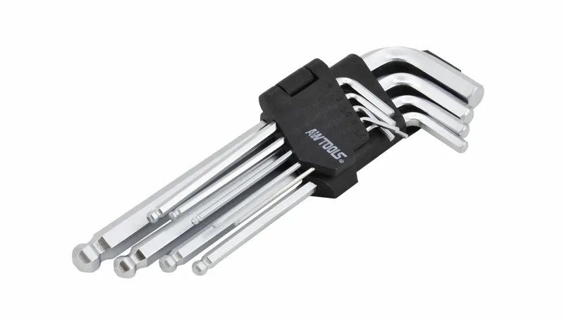 Inbussleutelset met kegelkop 1,5-10mm 9-delig fra AWTOOLS – produktbillede