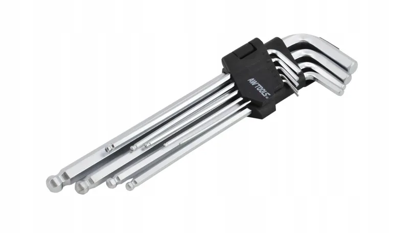 Lange inbussleutelset met kegelkop 1,5-10 mm (9-delig) von AWTOOLS – Produktbild