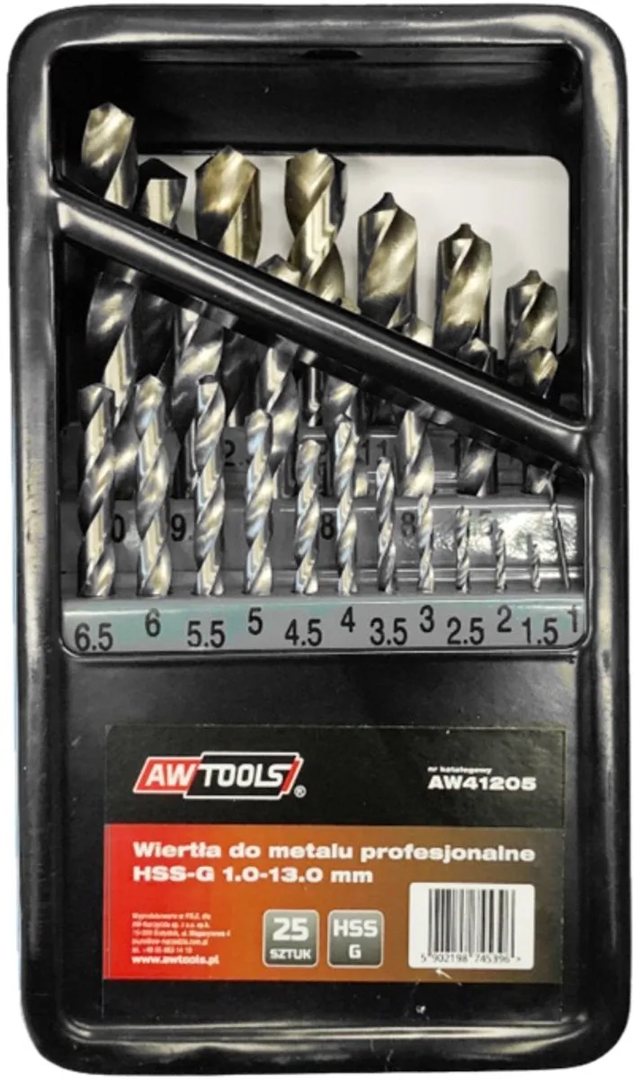 Metaalboren Set - HSS-G - 25 elementen - 1,0-13,0 mm by AWTOOLS – product image