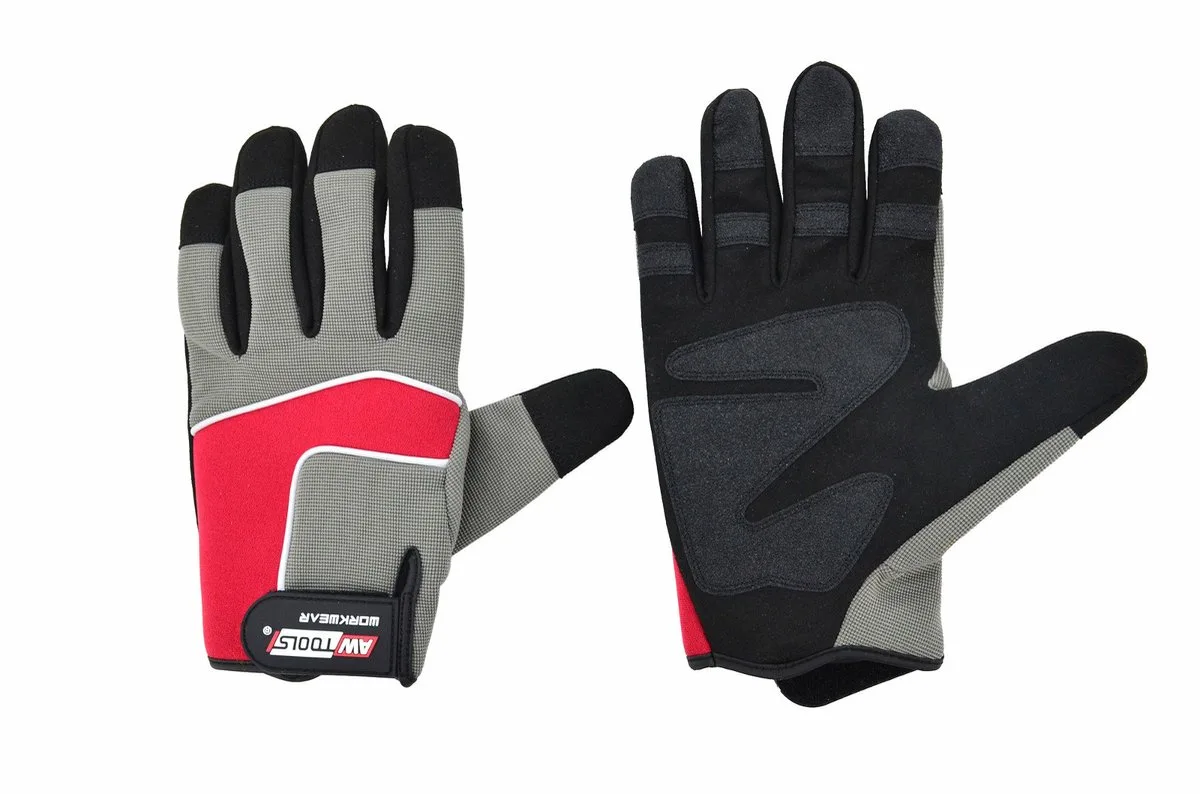 Pro Serie - Werkhandschoenen - XXL - Synthetisch Leer - Ergonomisch de AWTOOLS, Wielokleurig – image du produit