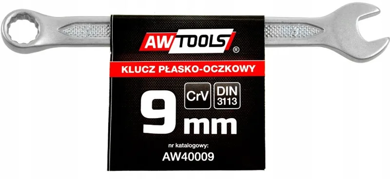 Ring- en dopsleutel CrV DIN3113 Afmeting: 9 mm de AWTOOLS – image du produit
