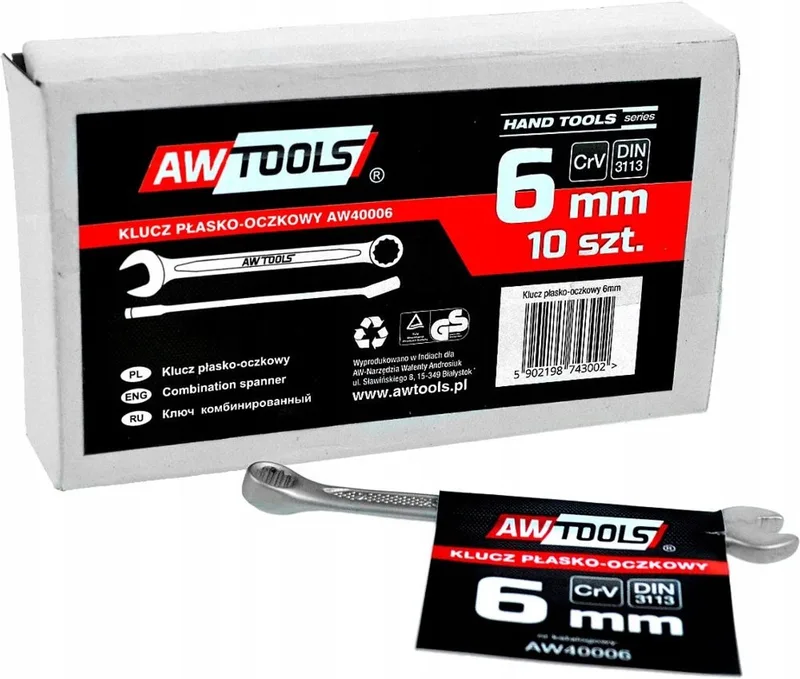 Ringsleutel 6 mm CrV DIN3113 - Hoogwaardig gereedschap von AWTOOLS – Produktbild