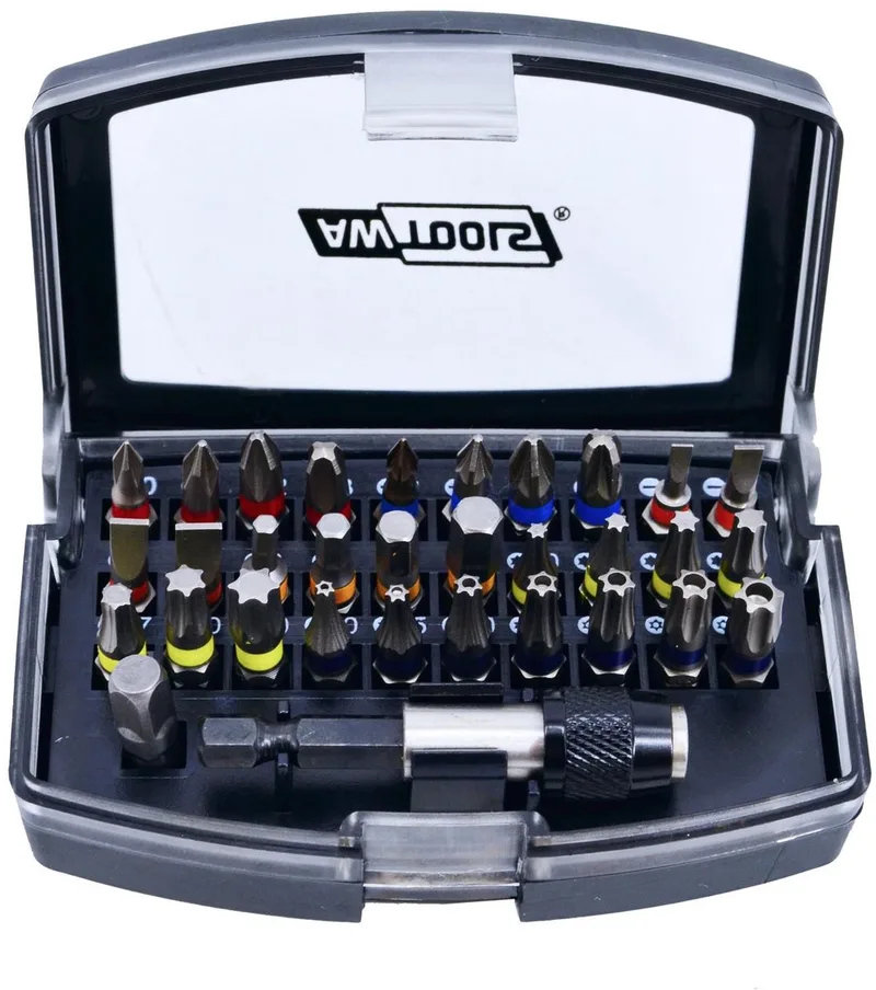 Schroefbit Set - S2 Staal - 32-delig - Magnetische Houder by AWTOOLS – product image